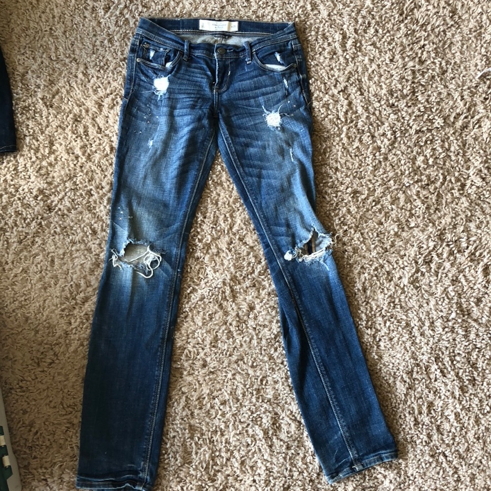 Medium to dark wash jeans